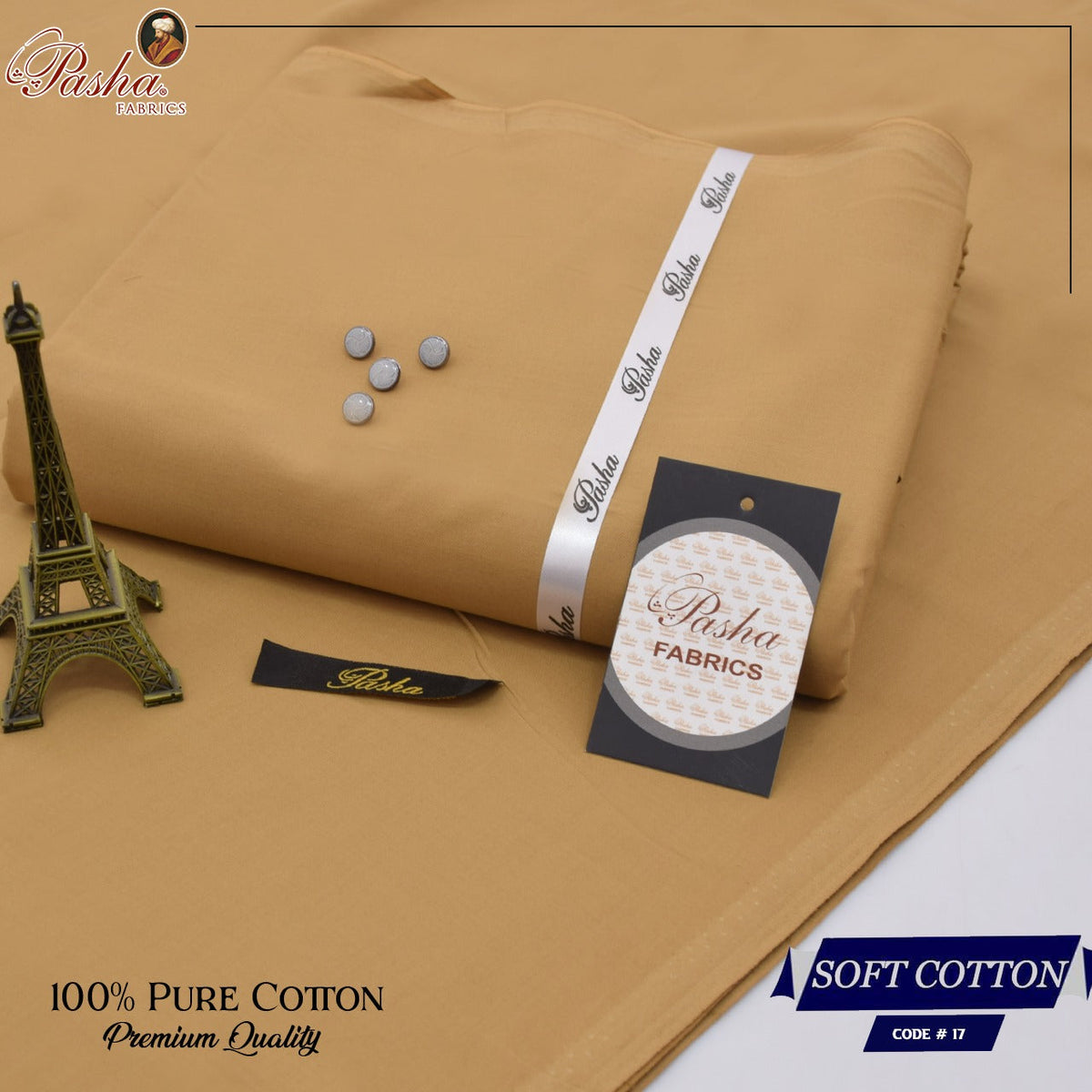 Pasha soft cotton suit for men in light peach