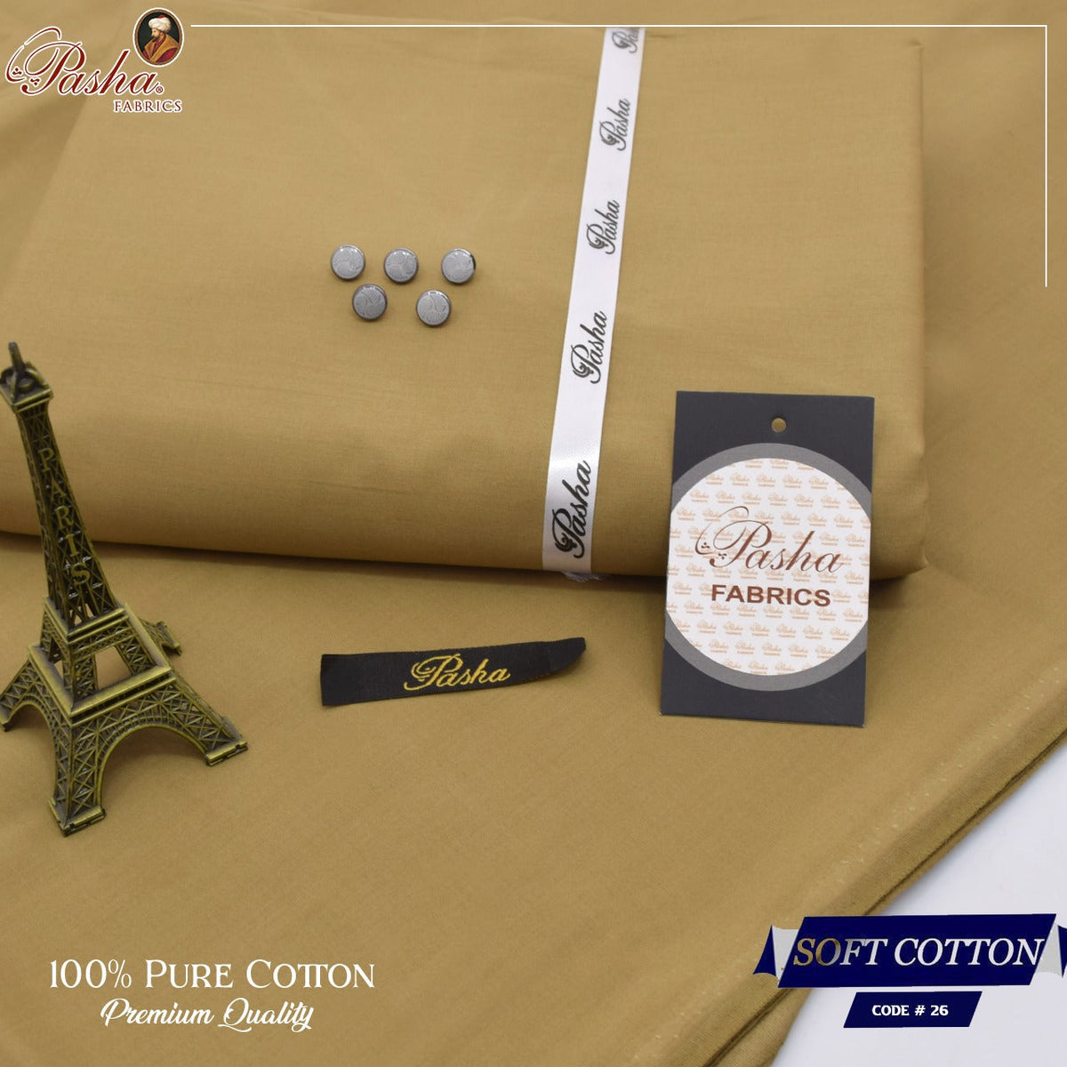 Pasha soft cotton for men suit in light brown
