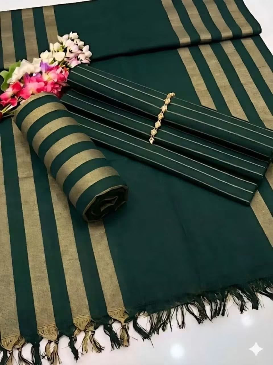 3pc Multani Susi Suit (Green Golden)